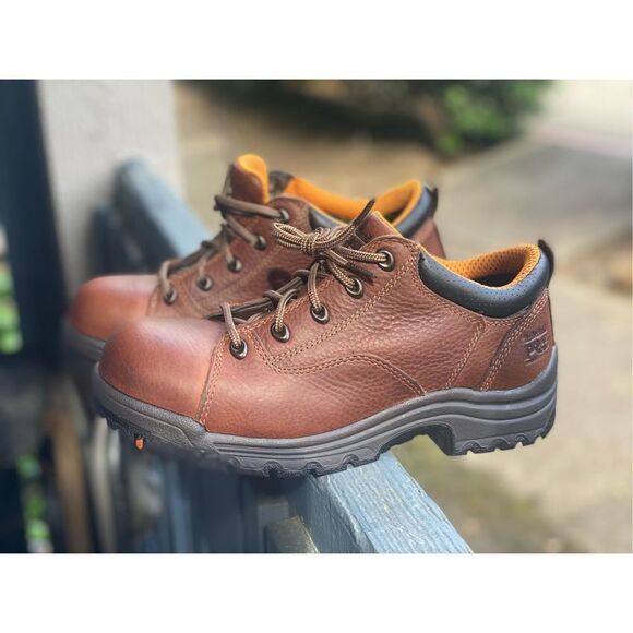 Timberland Women’s PRO Oxford Brown Safety Toe 9 US - Picture 1 of 10